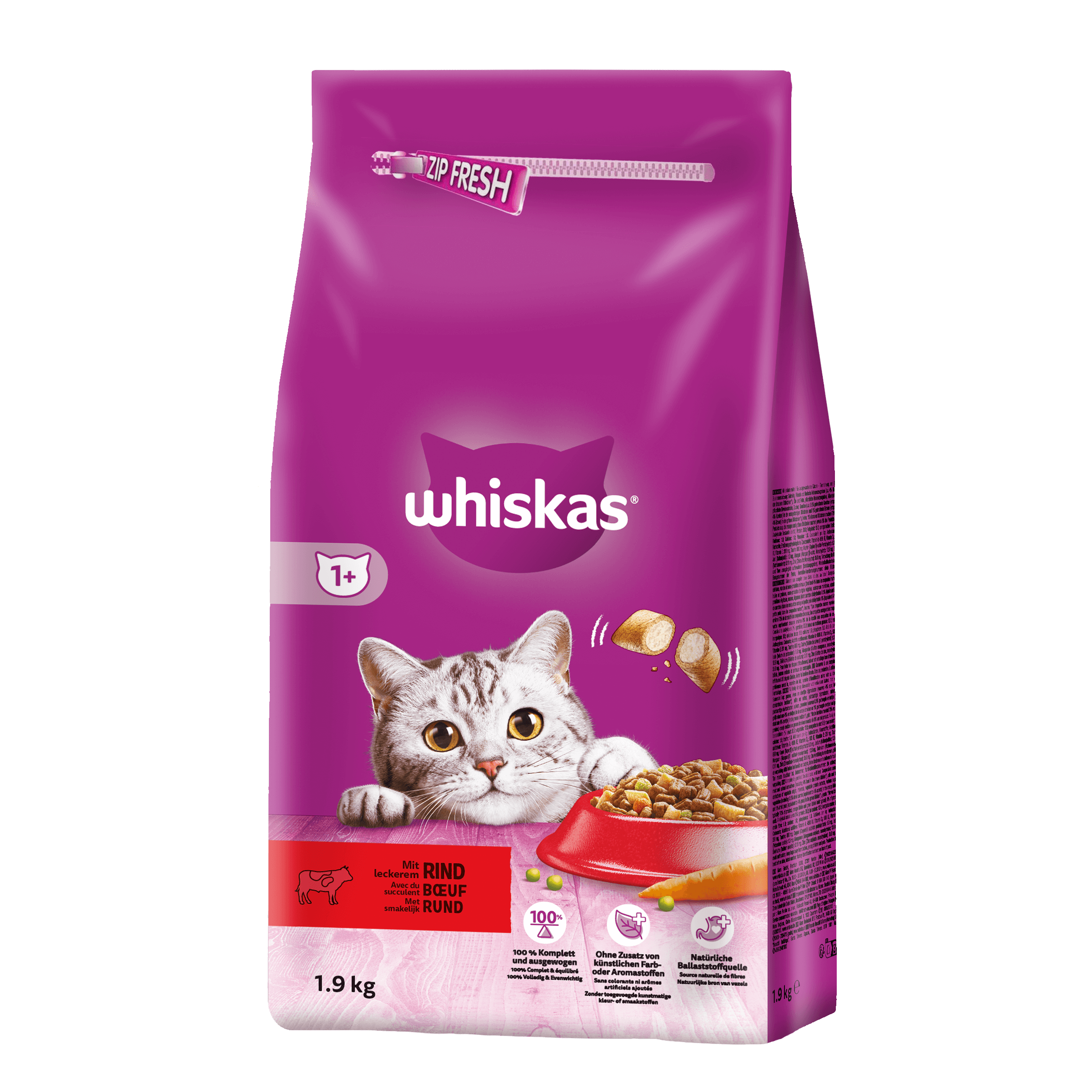 WHISKAS® Sec au Boeuf 1,9kg